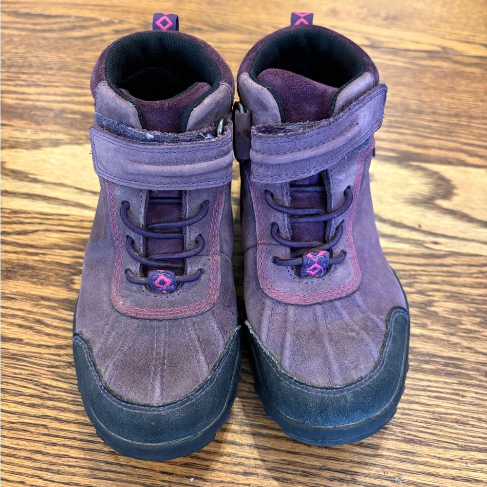 Clarks Purple and Black Kids Boots